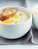 White soup with Argan oil