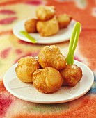 Butter fritters with brown sugar