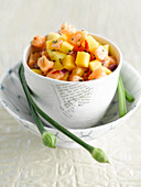 Sweet and sour salmon tartare