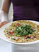 Pizza bianca with figs