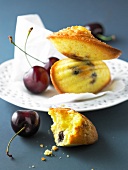 Cherry and almond Madeleines