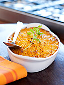 Sweet potato and carrot Parmentier