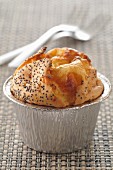Goat's cheese and poppyseed soufflé