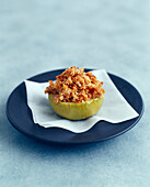 Crumble-style baked apple