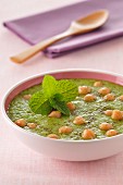 Zucchini and chickpea soup