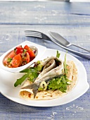 Marinated sardine Tortilla with tomato salad