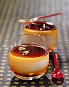 Soya milk Panacotta with coffee syrup