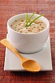 Creamy cauliflower soup with cumin seeds