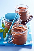 Schokoladen-Minz-Mousse im Einweckglas