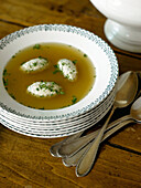 Pheasant broth with quenelles