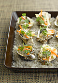 Hot oysters with Champagne sauce