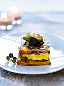 Flaky pastry with oyster,mushroom and truffle omelette