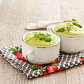 Green vegetable mousse with parmesan