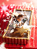Spicy chocolate Christmas tart