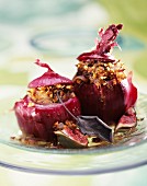 Red onions stuffed with fruit