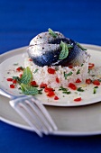 Marinated sardine fillet and thinly sliced black radish with horseradish