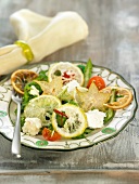 Asparagus salad with lemon and cheese