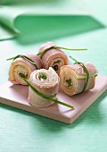 Emmental ,boiled ham and chive rolls