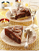 Soft chestnut cream cake