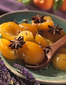 Apricot salad with lavander and star anise
