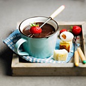 Dark chocolate fondue