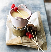White chocolate fondue