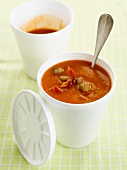 Take-away tomato and minced meat soup