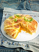 Omelette and onion pie