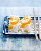 Sweet peach Sushis