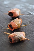 Prunes wrapped in bacon appetizers