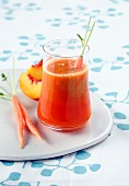 Carrot, peach and apricot juice