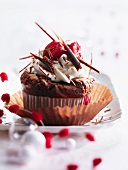 Black Forest-style cupcake
