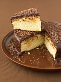 Light spong cake with chocolate frosting