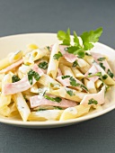 Penne with ham in cream sauce