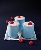 Raspberry yoghurts