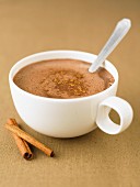 Cinnamon-flavored hot chocolate