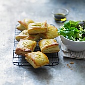 Goat's cheese and spinach pesto turnovers