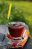 Strawberry,pepper and mint jam