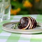 Beetroot and mozzarella mille-feuille