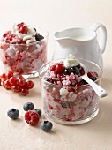 Rice pudding with summer fruit