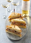 Foie gras club sandwich
