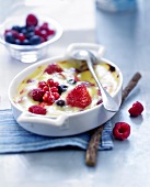 Summer fruit gratin with licorice