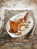 Lamb chop with ceps