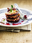 Beetroot and tuna mille-feuille
