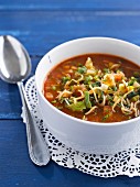 Minestrone with vermicellis