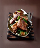 Spare ribs with spring onions