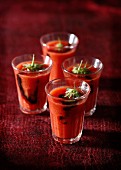 Tomato and strawberry juice with balsamic vinaigar