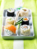 Assortment of makis and sushis
