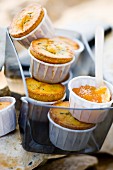 Rosemary and apricot jam soufflés