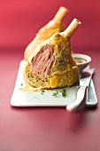Knuckle of lamb in flaky pastry crust